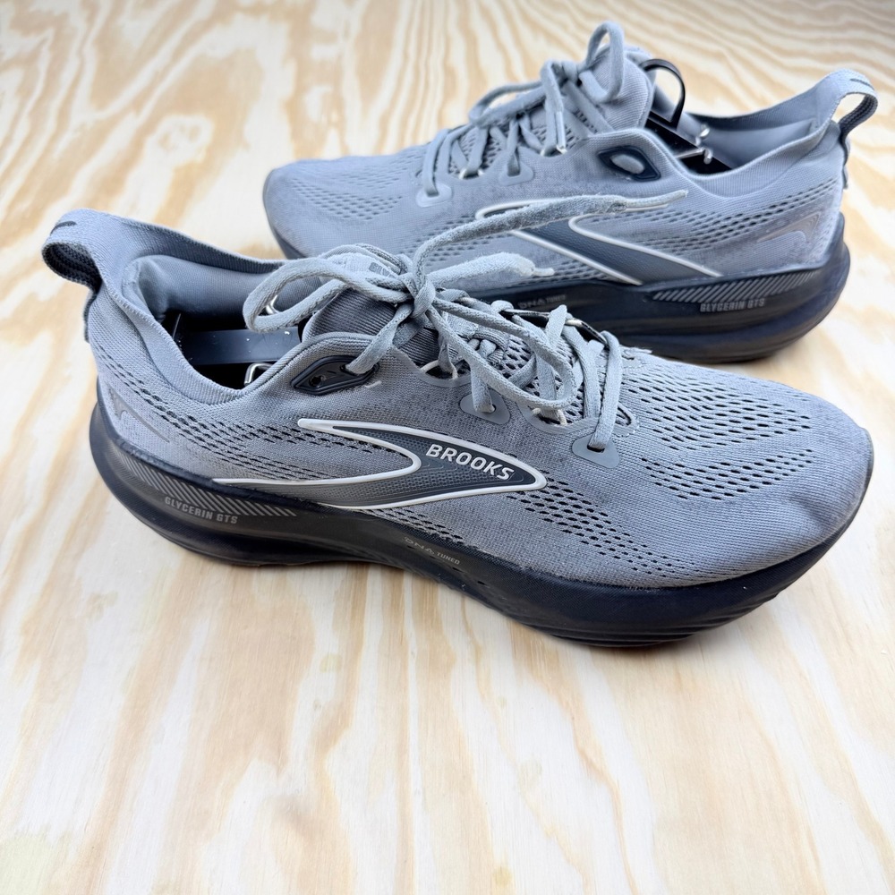 Brooks Glycerin GTS 22 Mens Running Shoes Grey Black 1104461D078 Size 9.5